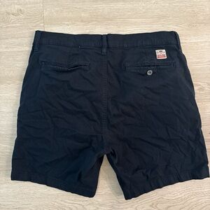 Classic Black Men's Flat Front Shorts